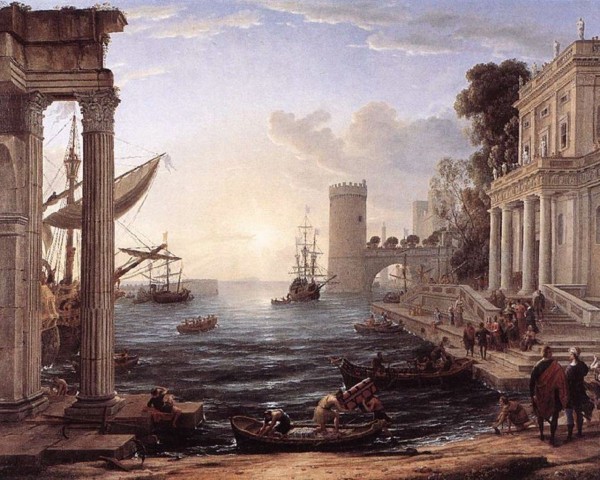 Seaport Embarkation Queen Sheba by Claude Lorrain